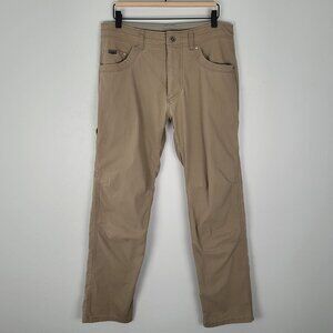 Kuhl Revolvr Rogue Pants UPF 50+ Lightweight Outdoor Light Brown Tan Size 32x32